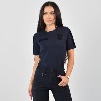 Футболка Трикотаж HeiQ поліція жіноча Model 24, темно синя 2XS 235-1 фото
