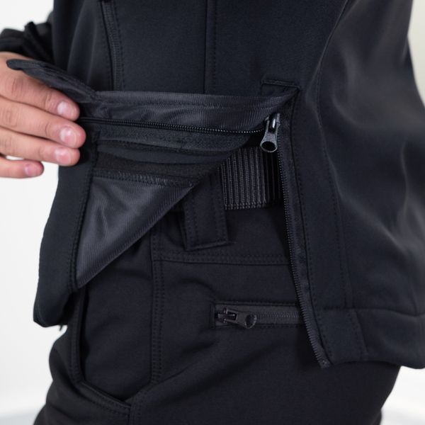 Костюм Soft Shell Striker стрейч флис ПОЛИЦИЯ мужской, черный 29 фото