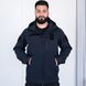 Куртка Soft Shell Striker стрейч флис ПОЛИЦИЯ мужская, ТЕМНО СИНЯЯ с отсеком под оружие S 178-1 фото 1