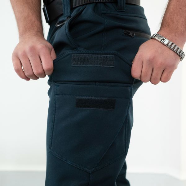 Штаны Soft Shell Striker стрейч флис ГСЧС УЗ ЗИМА мужские, темно синие XS 30-1 фото