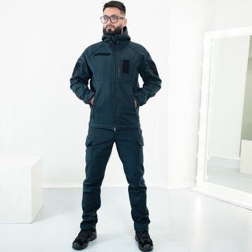 Костюм Soft Shell Striker стрейч флис ГСЧС УЗ мужской, темно синий 31 фото