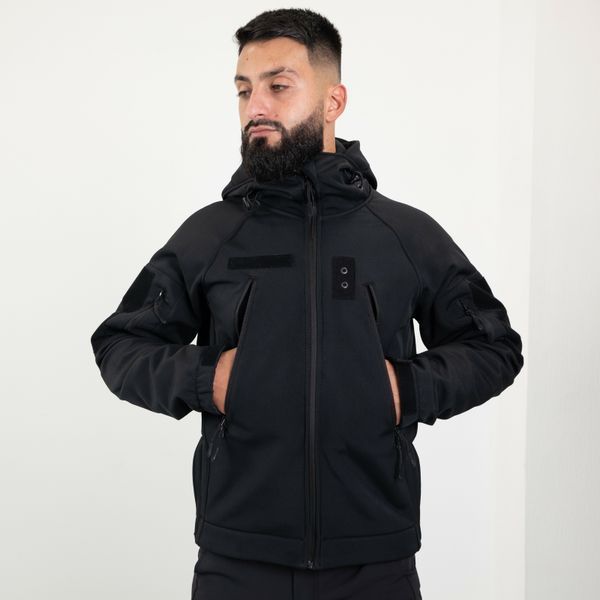 Куртка Soft Shell Andre полиция, черная с отсеком под оружие XS 2180715045-1 фото
