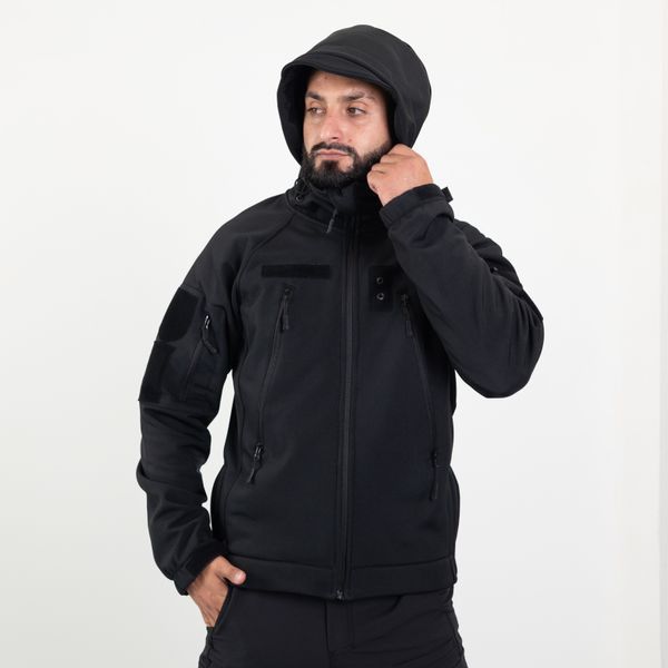 Куртка Soft Shell Andre полиция, черная с отсеком под оружие XS 2180715045-1 фото