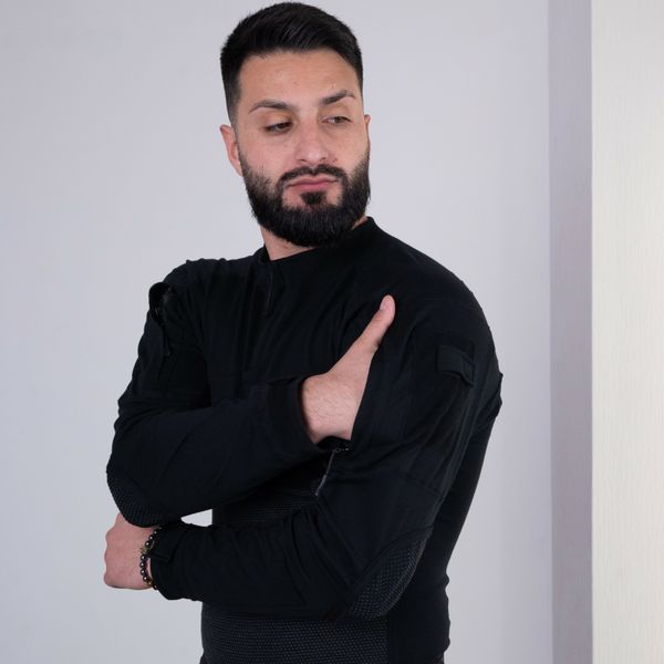 Тактична бойова сорочка Убакс ХБ Esdy Tactical Combat Shirt, чорна S 78-1 фото