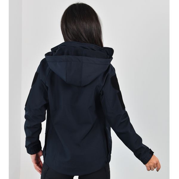 Куртка Soft Shell Andre ПОЛІЦІЯ, відсік під зброю, з'ємний капюшон, жіноча, ТЕМНО СИНЯ 2XS 225-01 фото