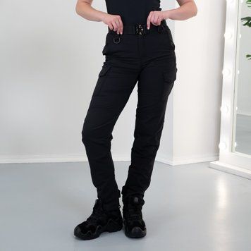 Тактические штаны Komfort Double Weav стрейч ДЕМИ женские, черные 3XS 12-1 фото