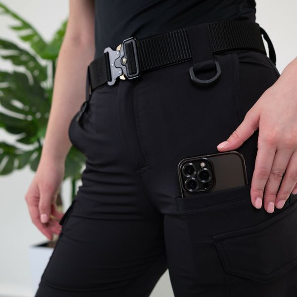 Тактические штаны Komfort Double Weav стрейч ДЕМИ женские, черные 3XS 12-1 фото