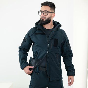 Куртка Soft Shell Striker стрейч фліс ДСНС УЗ чоловіча, темно синя XS 1815432243-4 фото