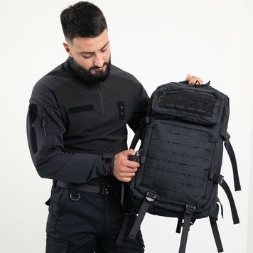 Рюкзак 45 литров Silver Knight Laser Cut 1512, черный 1812341985 фото