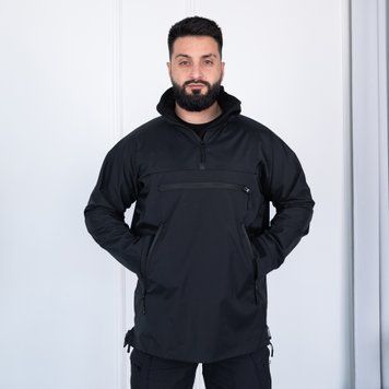 Анорак Stealth Military Plus на тонкому флісі, чорний S 180-1 фото