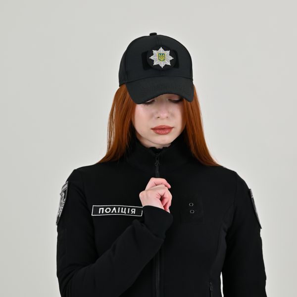 Бейсболка тактическая Police РИП-СТОП, черная / З кокардой 2130020383 фото