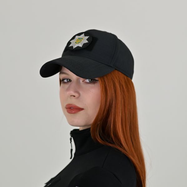 Бейсболка тактическая Police РИП-СТОП, черная / З кокардой 2130020383 фото