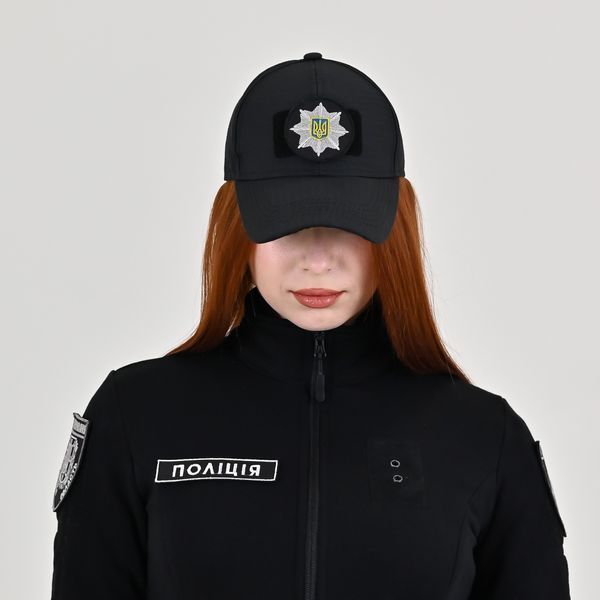 Бейсболка тактическая Police РИП-СТОП, черная / З кокардой 2130020383 фото