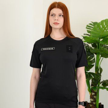 Футболка CoolMax поліція терморегуляція жіноча, чорна 2XS 2211795005 фото