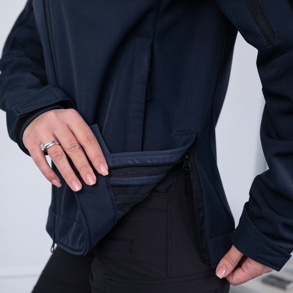 Куртка Soft Shell Striker стрейч флис ПОЛИЦИЯ женская, ТЕМНО СИНЯЯ с отсеком под оружие 2XS 160-1 фото